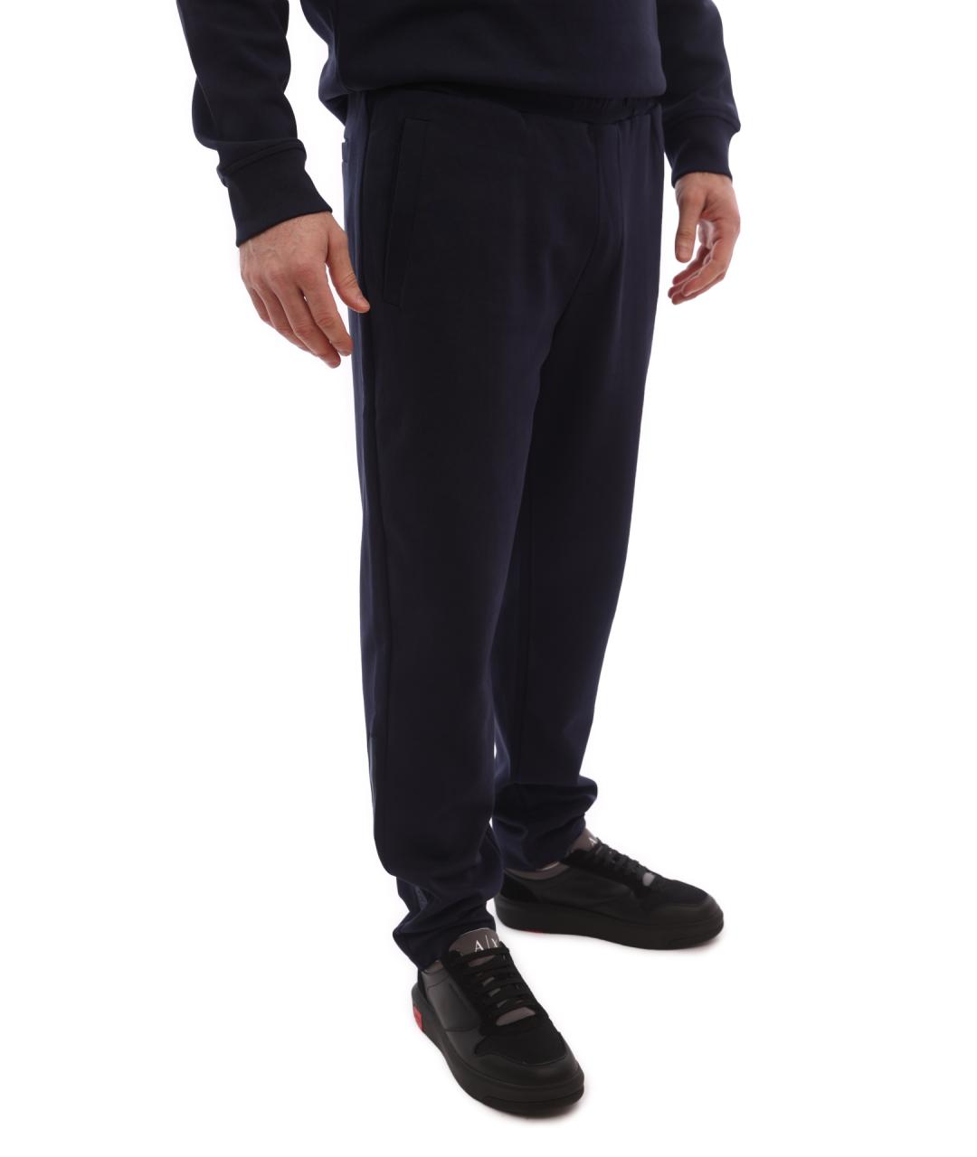 ARMANI EXCHANGE Темно-синие хлопковые повседневные брюки, фото 2
