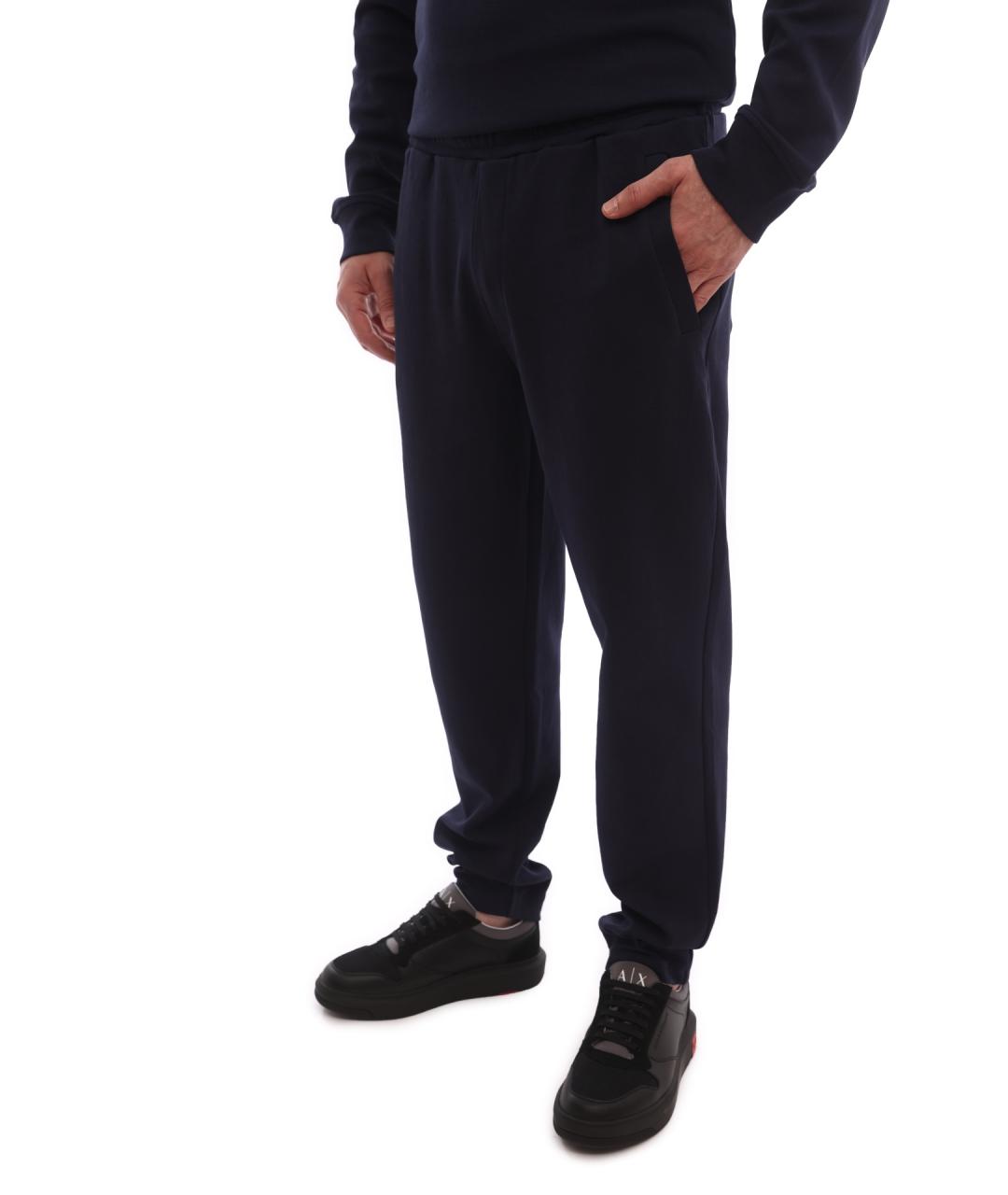ARMANI EXCHANGE Темно-синие хлопковые повседневные брюки, фото 5