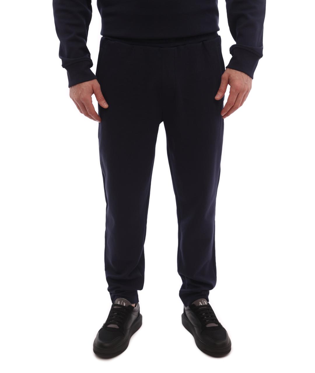 ARMANI EXCHANGE Темно-синие хлопковые повседневные брюки, фото 1