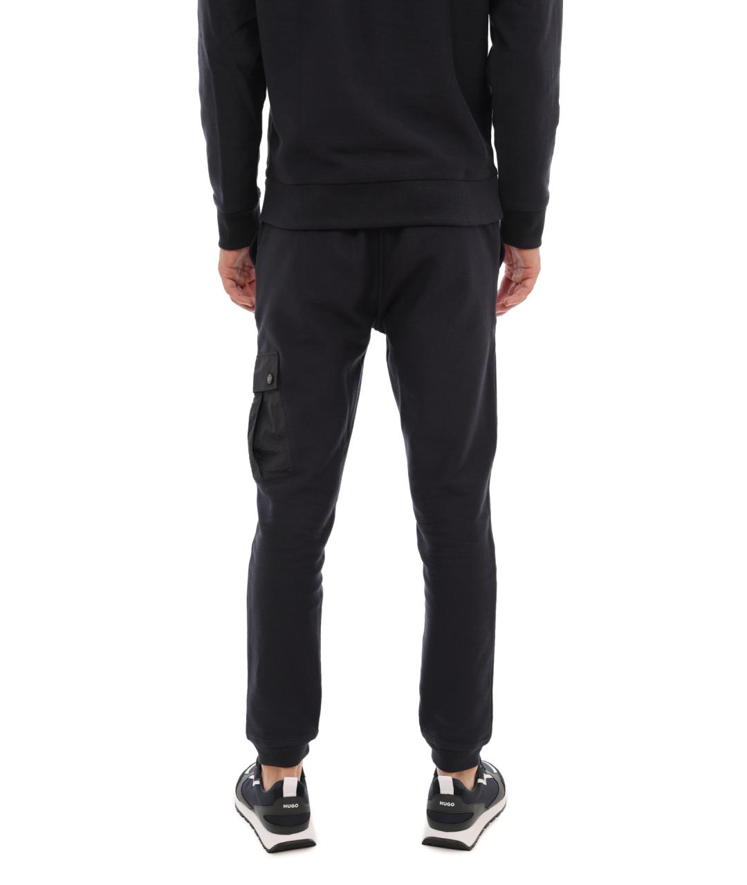HUGO BOSS Темно-синие хлопковые повседневные брюки, фото 5
