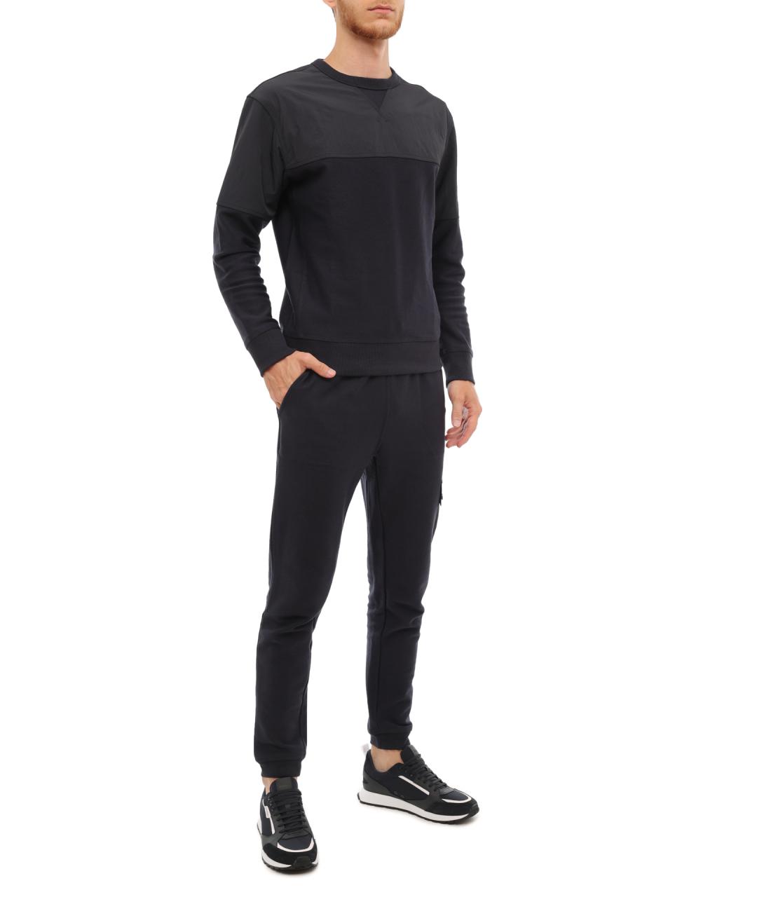 HUGO BOSS Темно-синие хлопковые повседневные брюки, фото 2