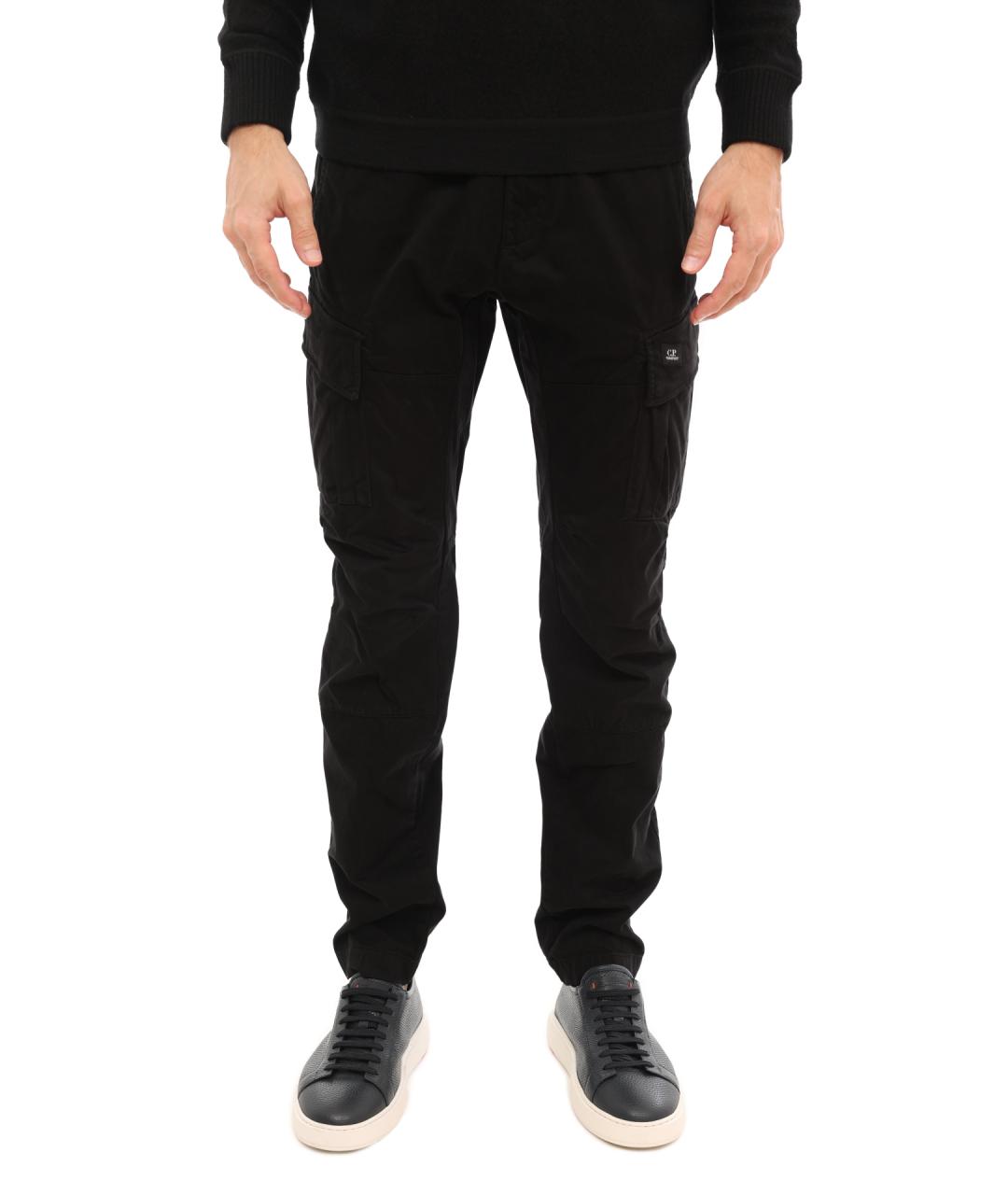 CP COMPANY Черные хлопковые повседневные брюки, фото 1