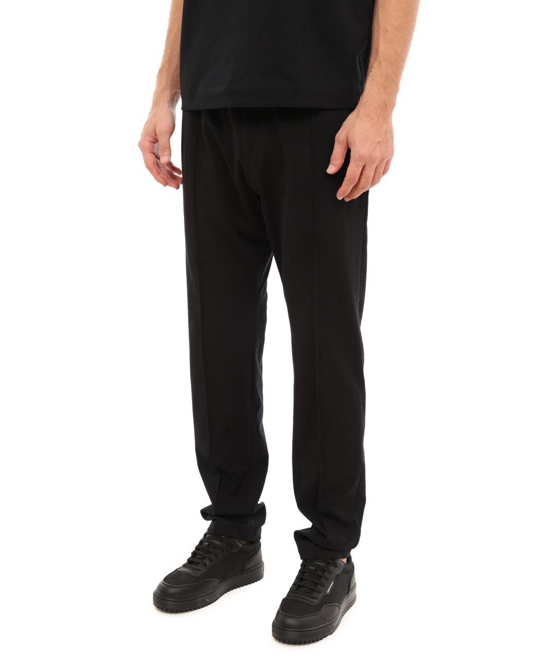 EMPORIO ARMANI Синие шерстяные повседневные брюки, фото 3
