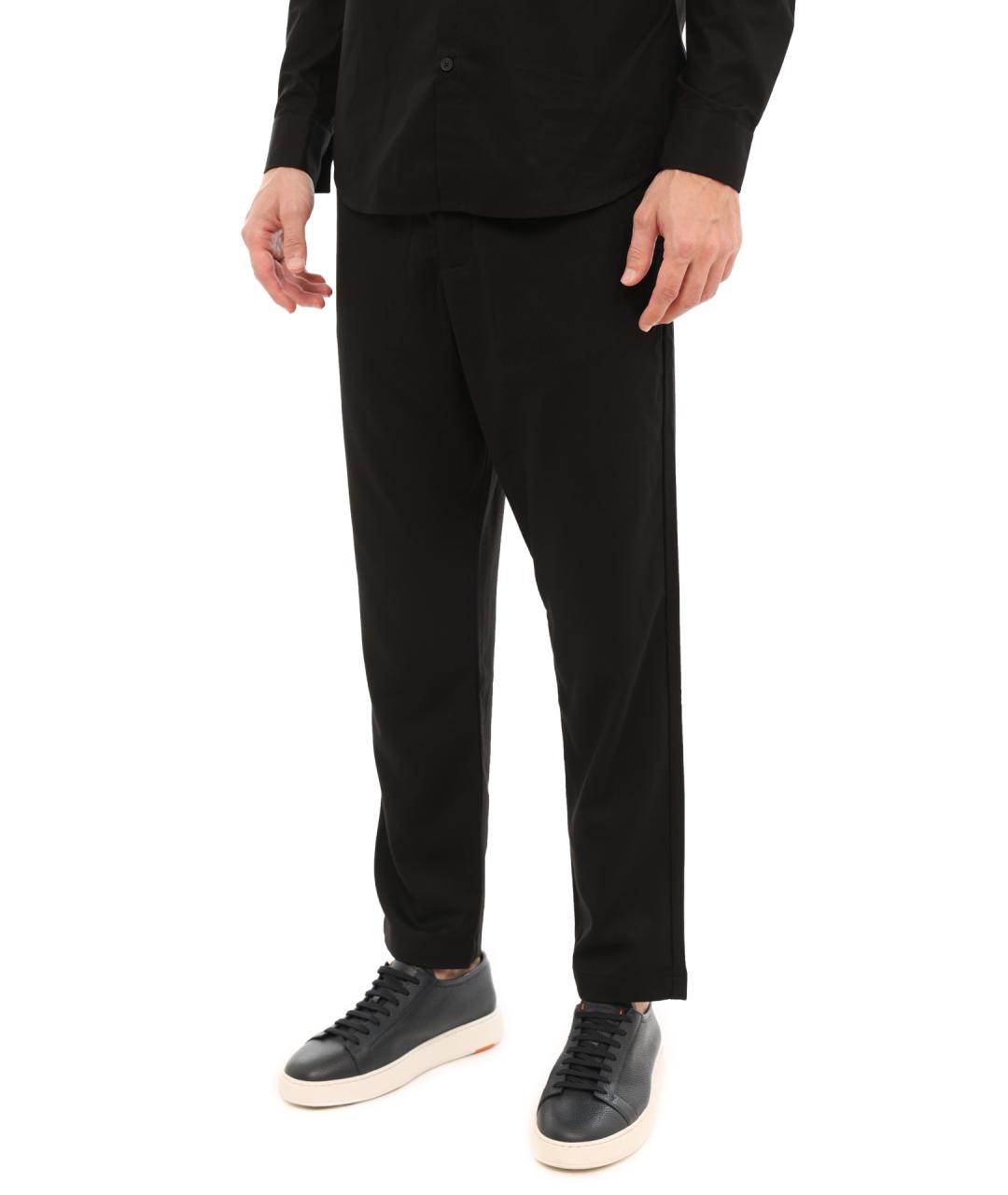 ARMANI EXCHANGE Черные хлопковые брюки чинос, фото 3