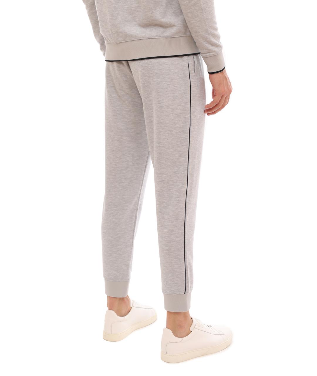 ARMANI EXCHANGE Серые полиэстеровые повседневные брюки, фото 4