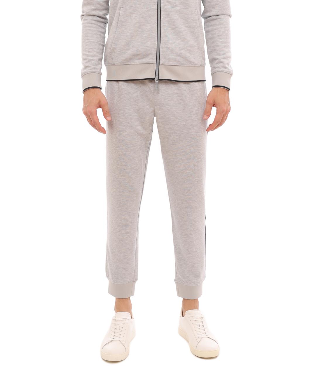 ARMANI EXCHANGE Серые полиэстеровые повседневные брюки, фото 1