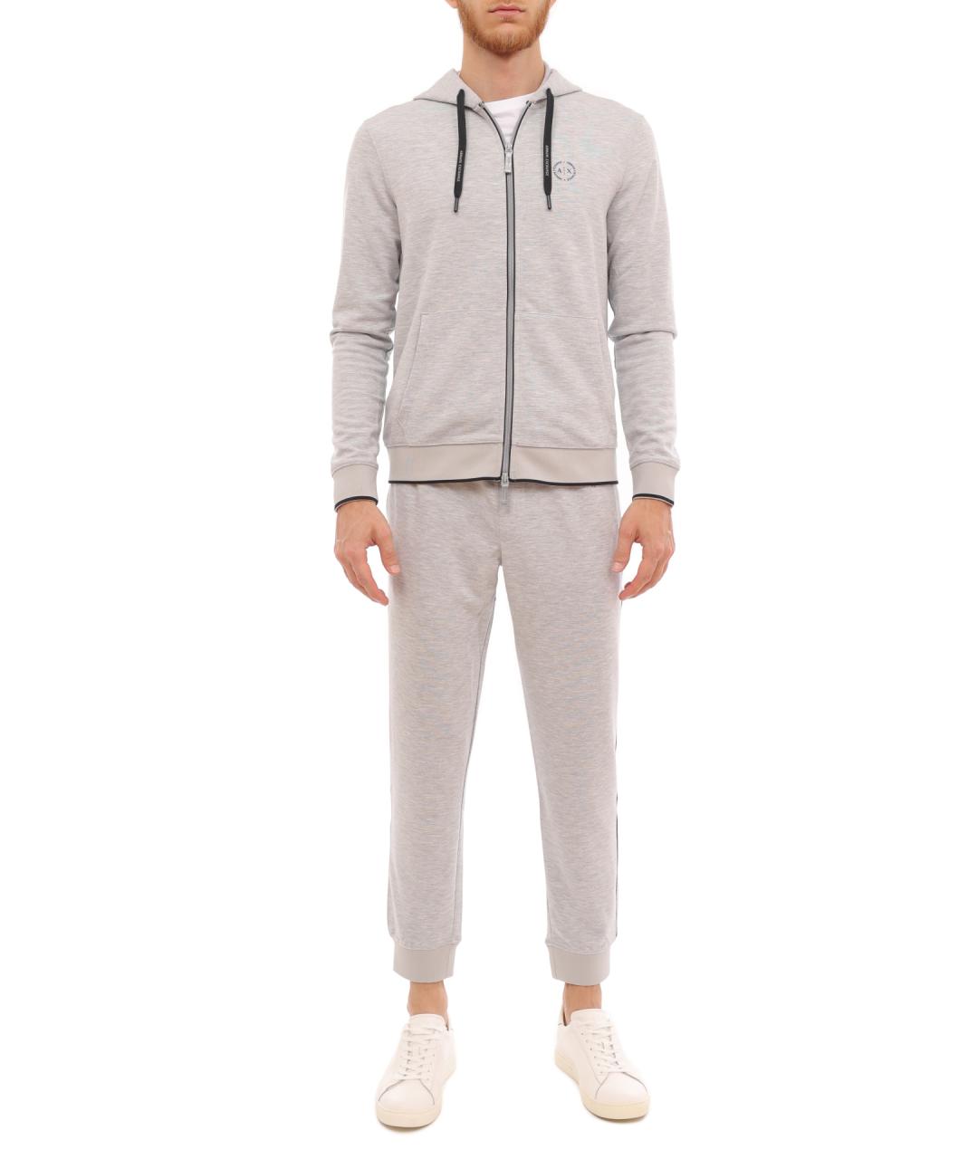 ARMANI EXCHANGE Серые полиэстеровые повседневные брюки, фото 2