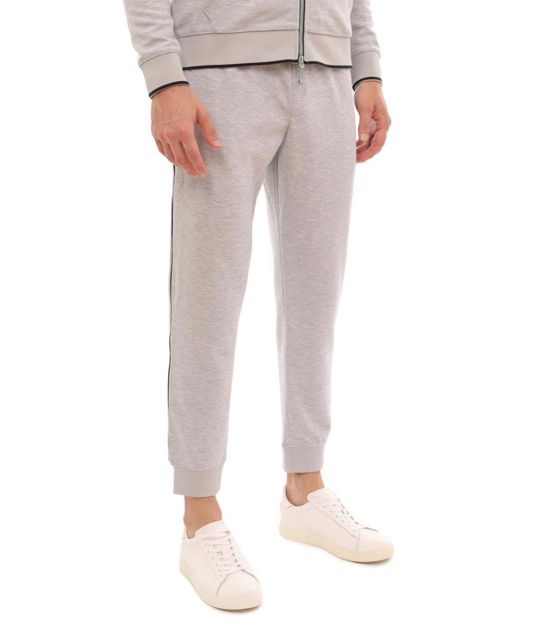 ARMANI EXCHANGE Серые полиэстеровые повседневные брюки, фото 3