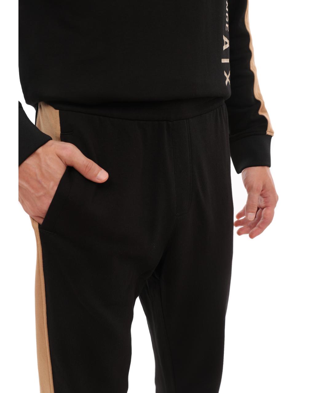 ARMANI EXCHANGE Черные хлопковые повседневные брюки, фото 6