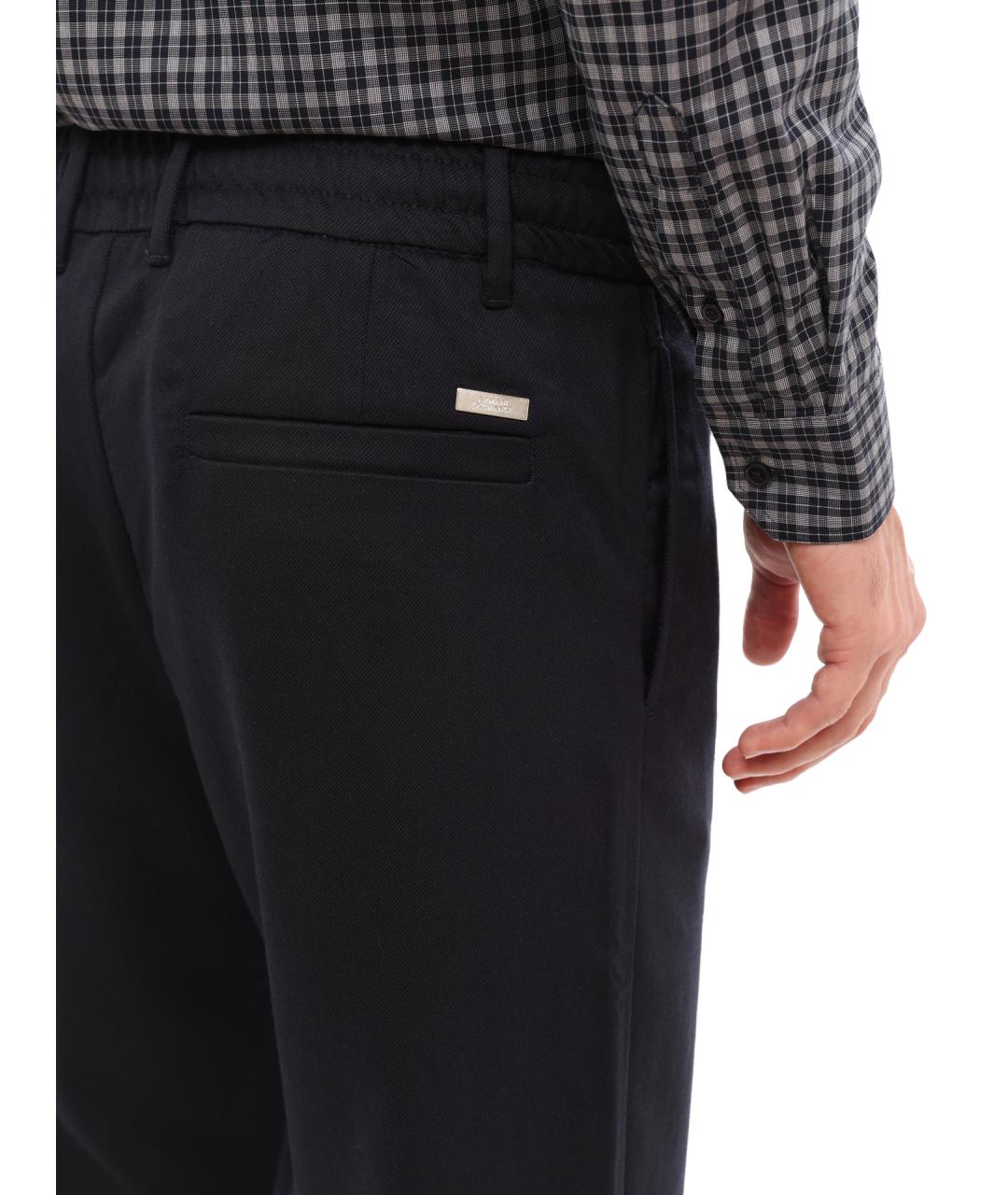 ARMANI EXCHANGE Темно-синие повседневные брюки, фото 4