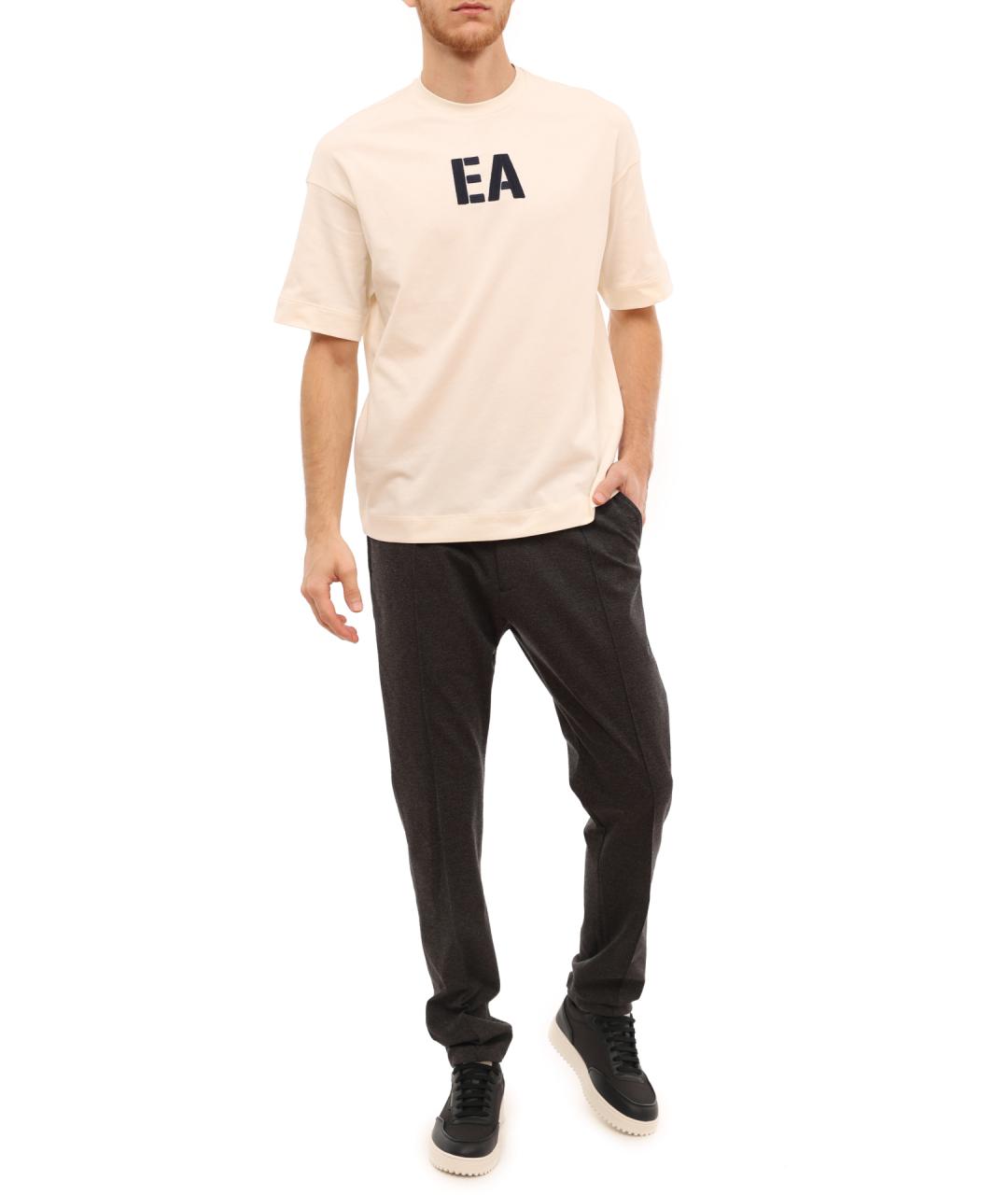 EMPORIO ARMANI Серые шерстяные повседневные брюки, фото 2