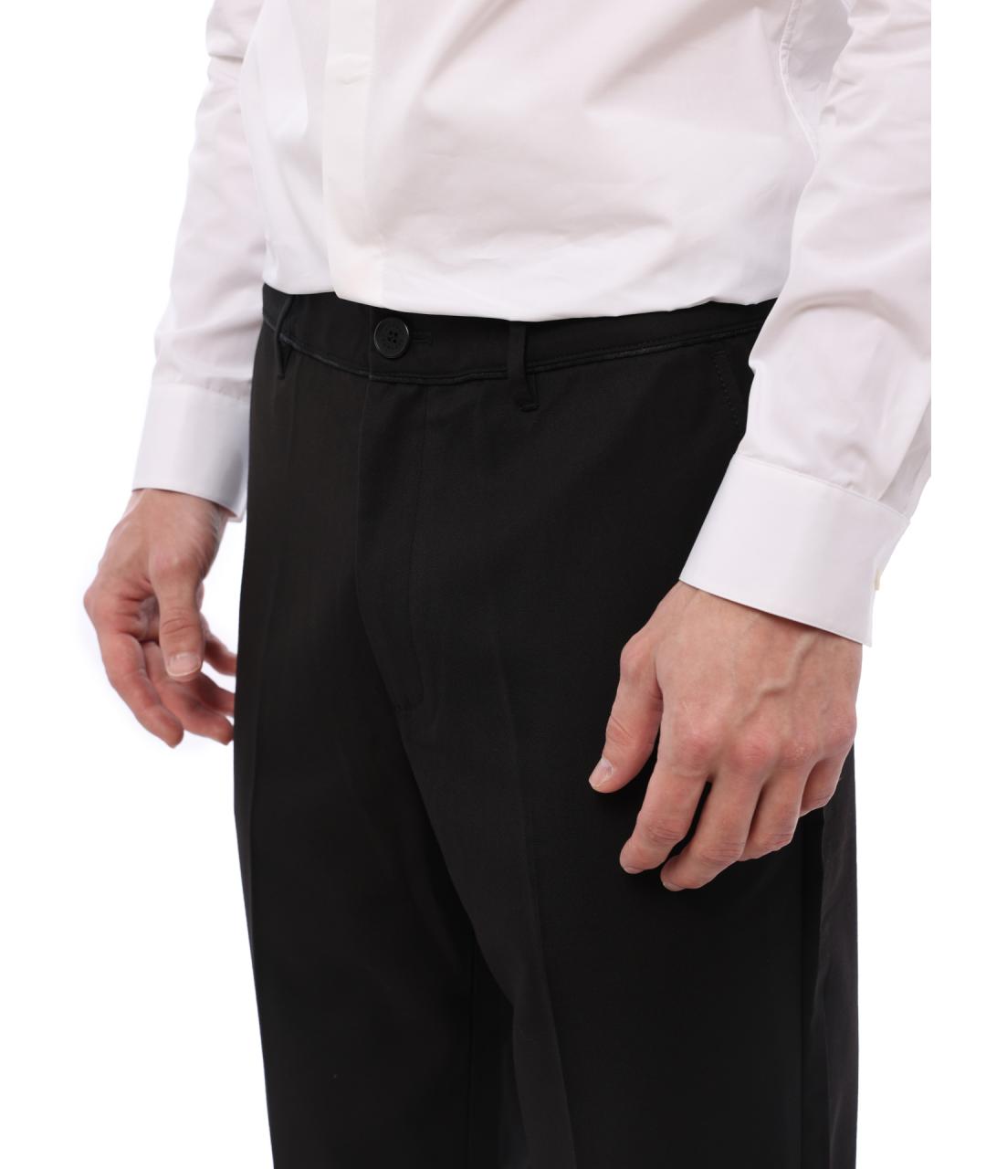 ARMANI EXCHANGE Черные хлопковые повседневные брюки, фото 6