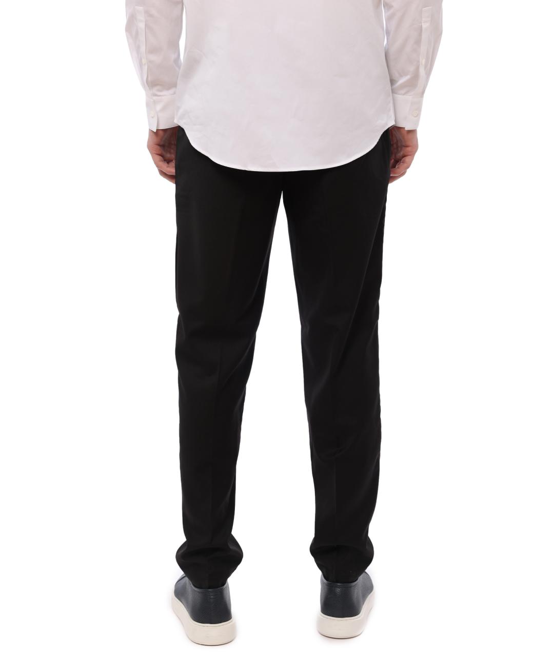 ARMANI EXCHANGE Черные хлопковые повседневные брюки, фото 4