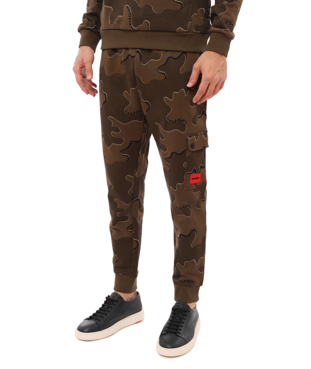 HUGO Коричневые хлопковые повседневные брюки, фото 5