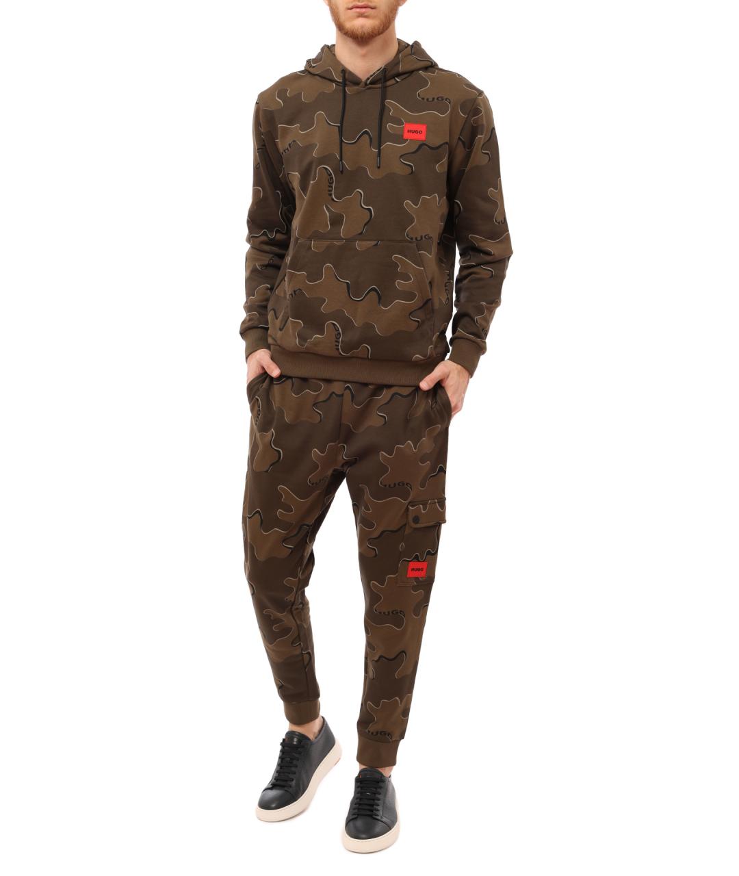 HUGO Коричневые хлопковые повседневные брюки, фото 6