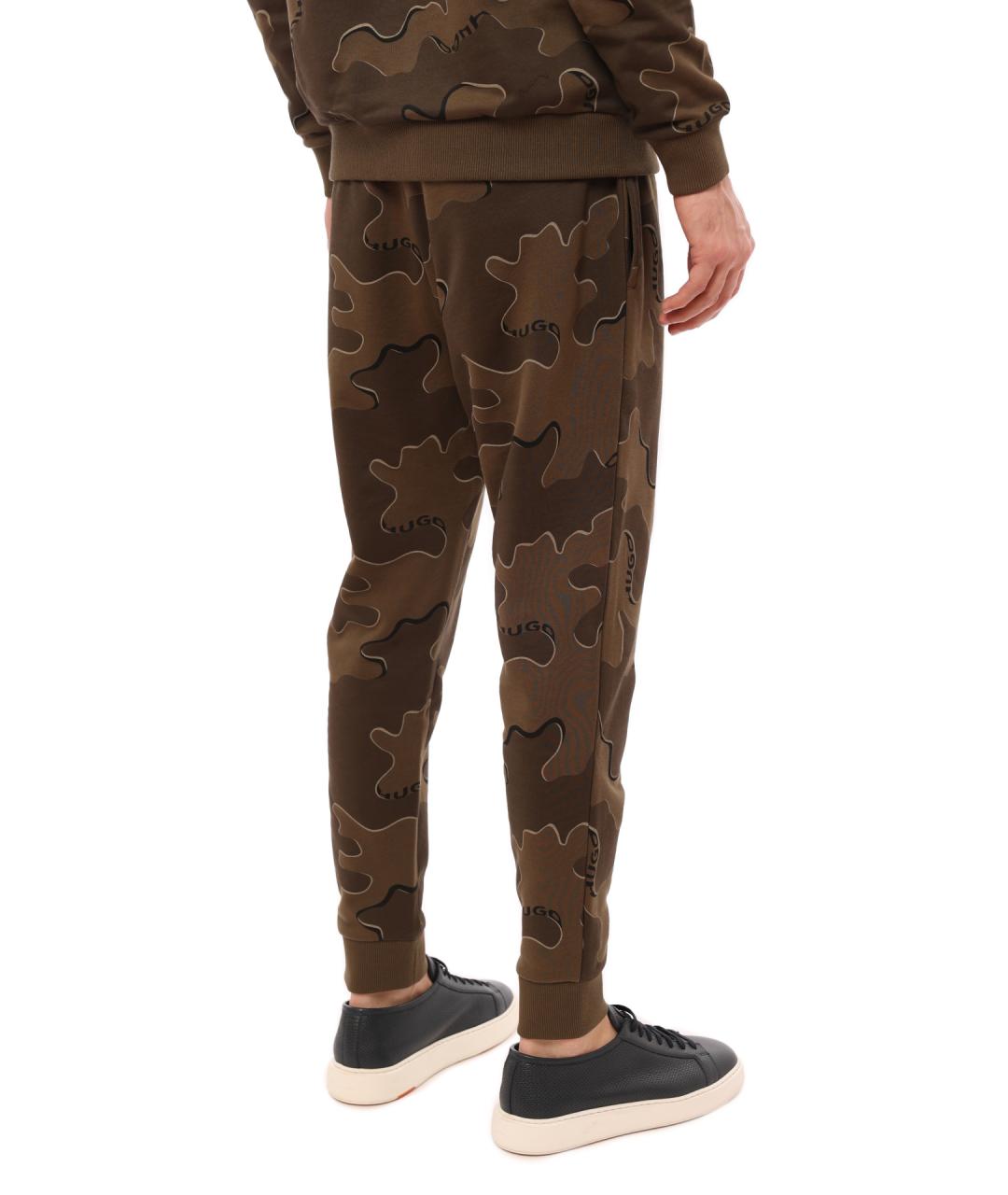 HUGO Коричневые хлопковые повседневные брюки, фото 4