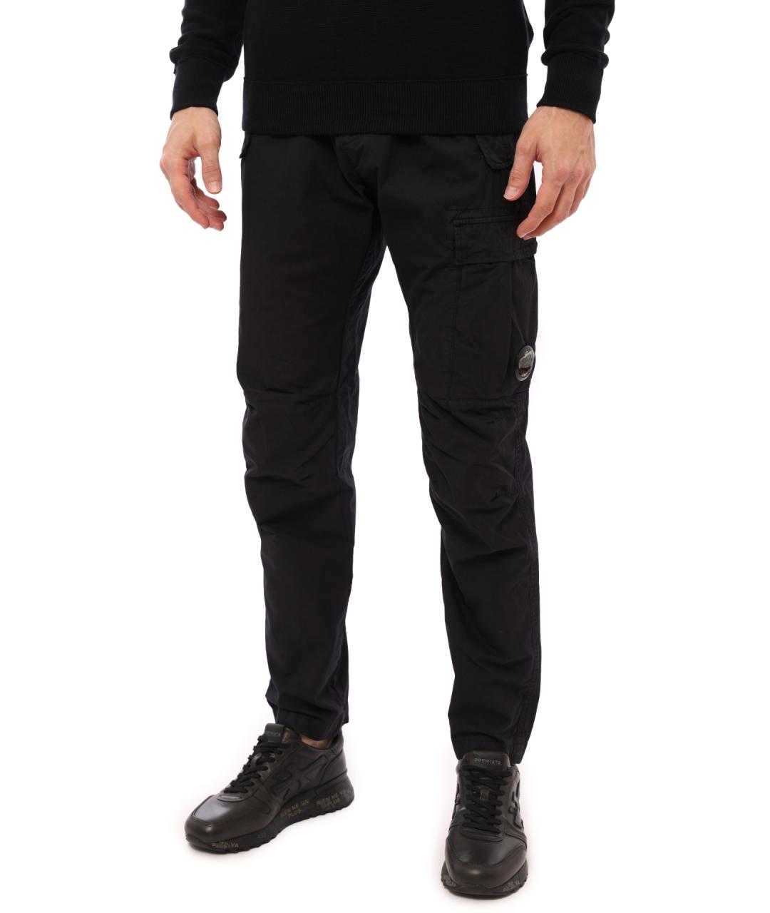 CP COMPANY Черные хлопковые повседневные брюки, фото 4