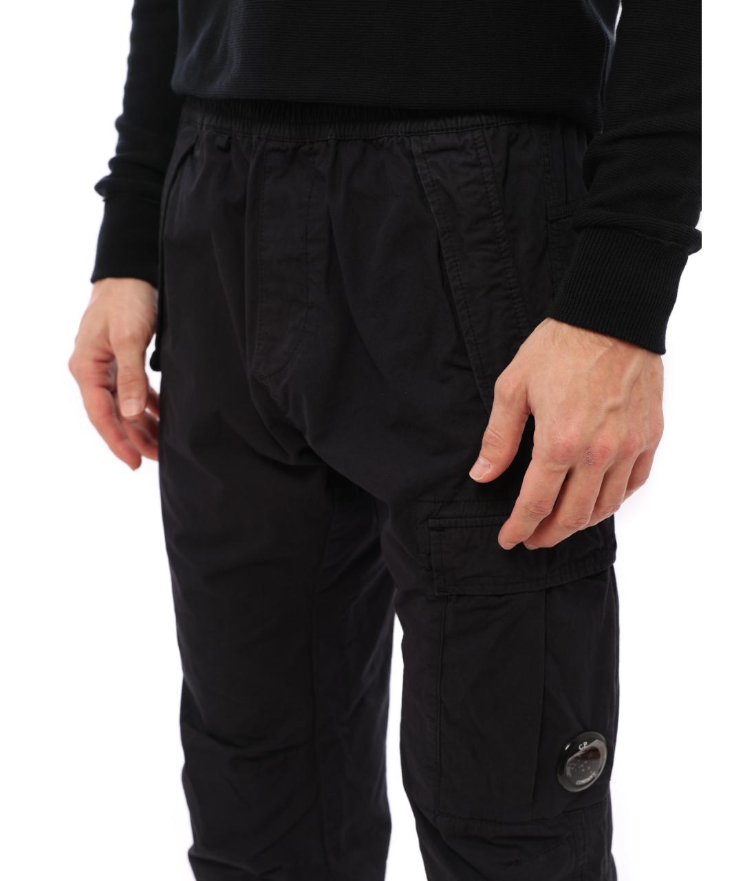 CP COMPANY Черные хлопковые повседневные брюки, фото 2