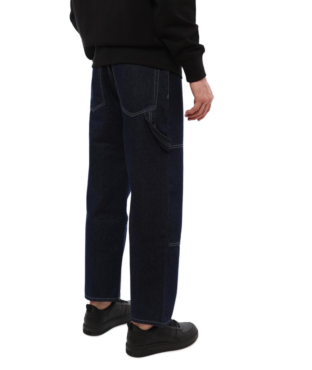 HUGO Синие хлопковые прямые джинсы, фото 4