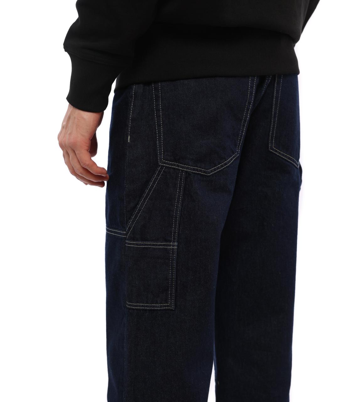 HUGO Синие хлопковые прямые джинсы, фото 5