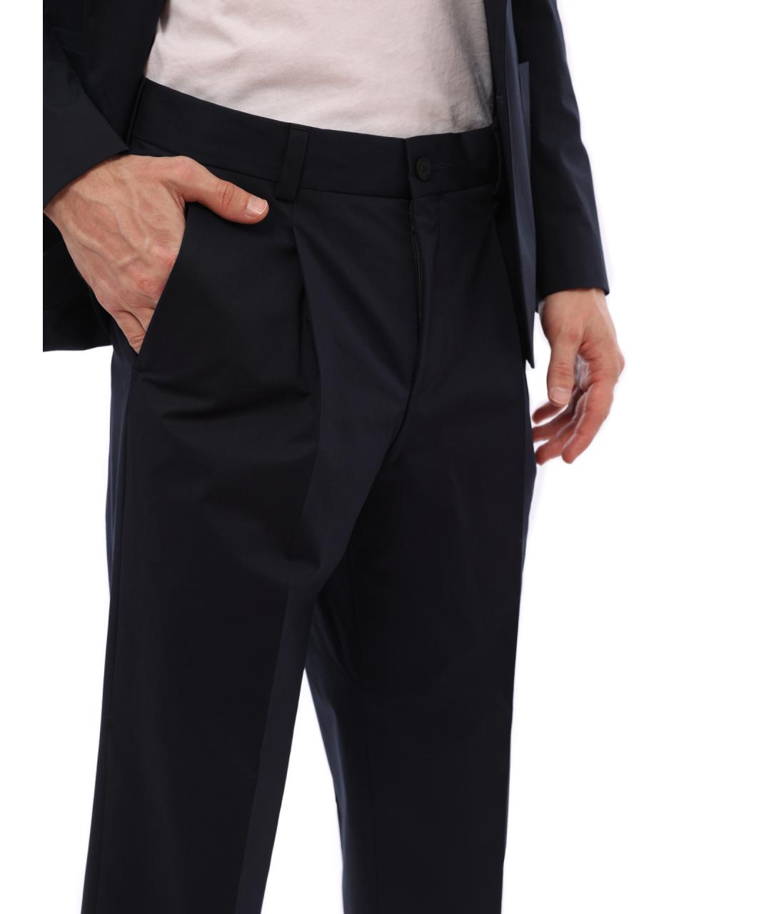 HUGO Синие хлопковые брюки чинос, фото 5