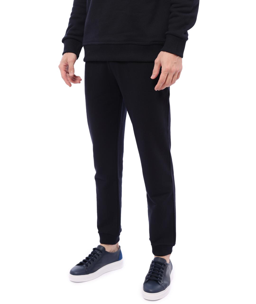 BURBERRY Черные хлопковые повседневные брюки, фото 3