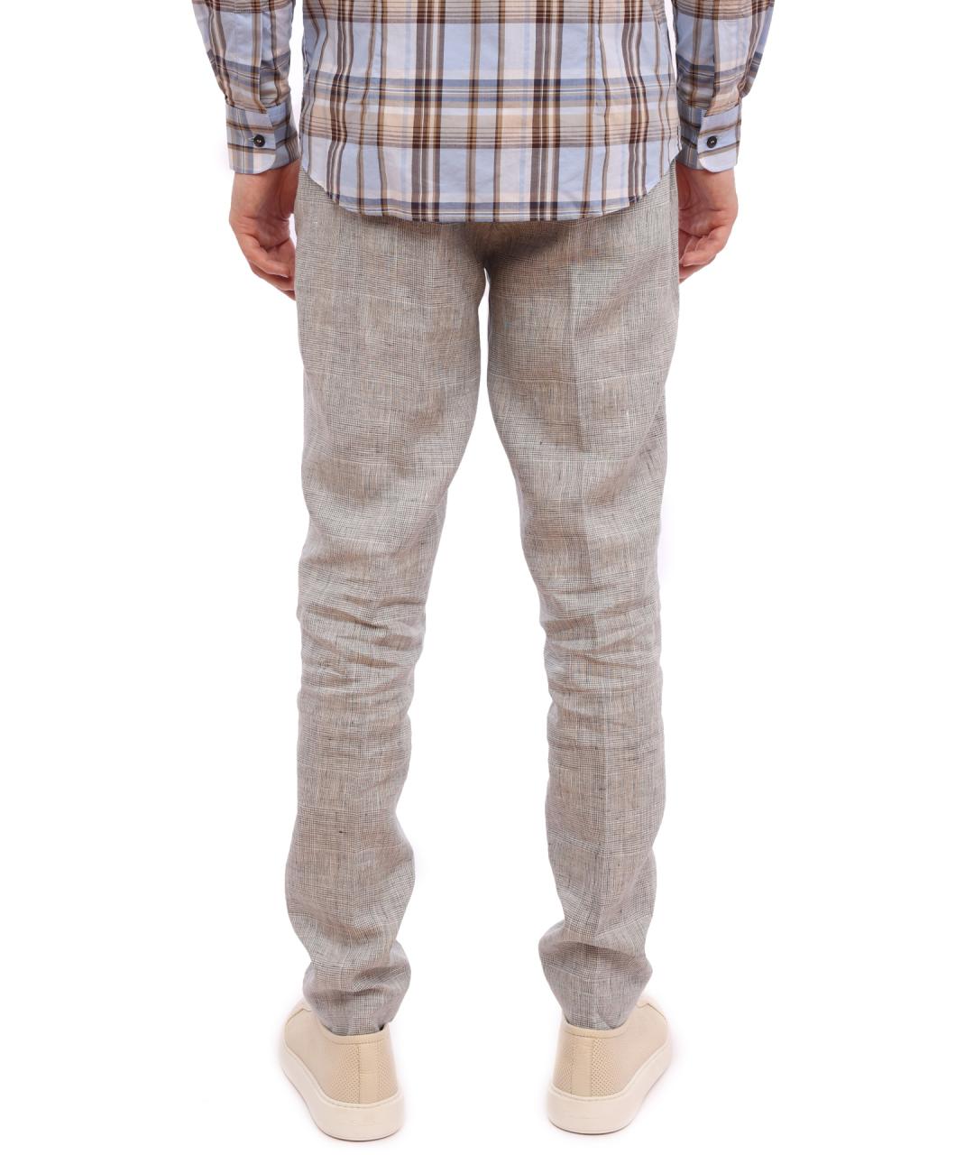 PESERICO Серые хлопковые повседневные брюки, фото 2