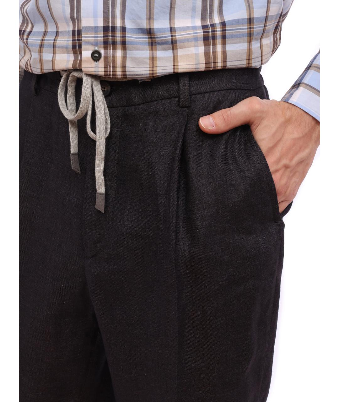 PESERICO Коричневые повседневные брюки, фото 5