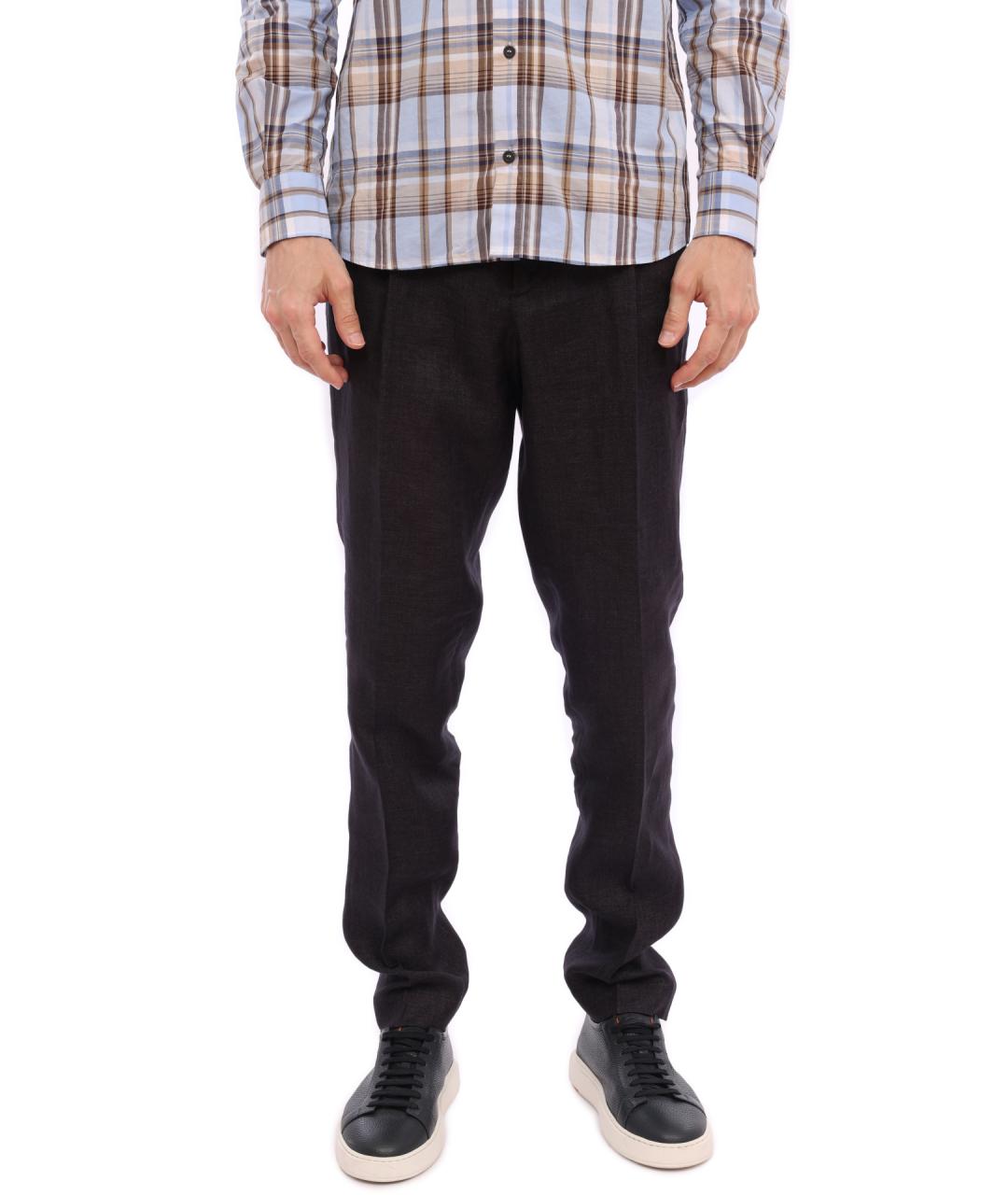 PESERICO Коричневые повседневные брюки, фото 1