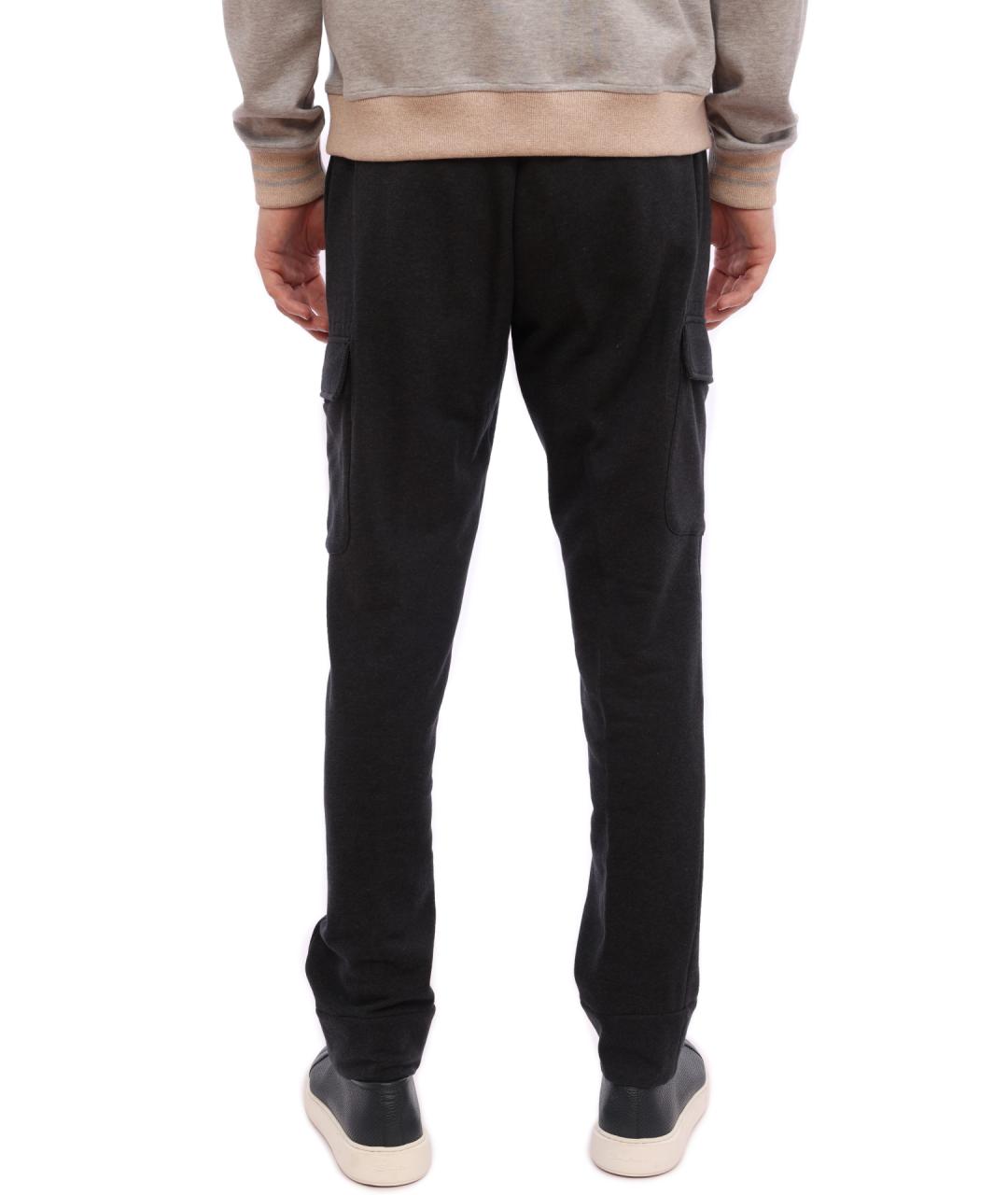 PESERICO Черные льняные повседневные брюки, фото 4