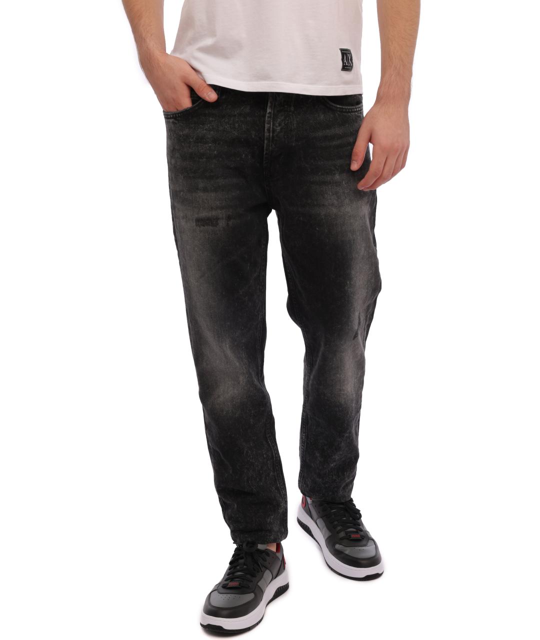 HUGO Серые хлопковые прямые джинсы, фото 1