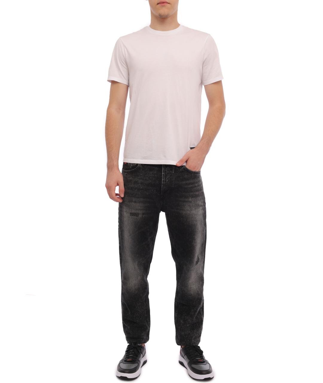 HUGO Серые хлопковые прямые джинсы, фото 2