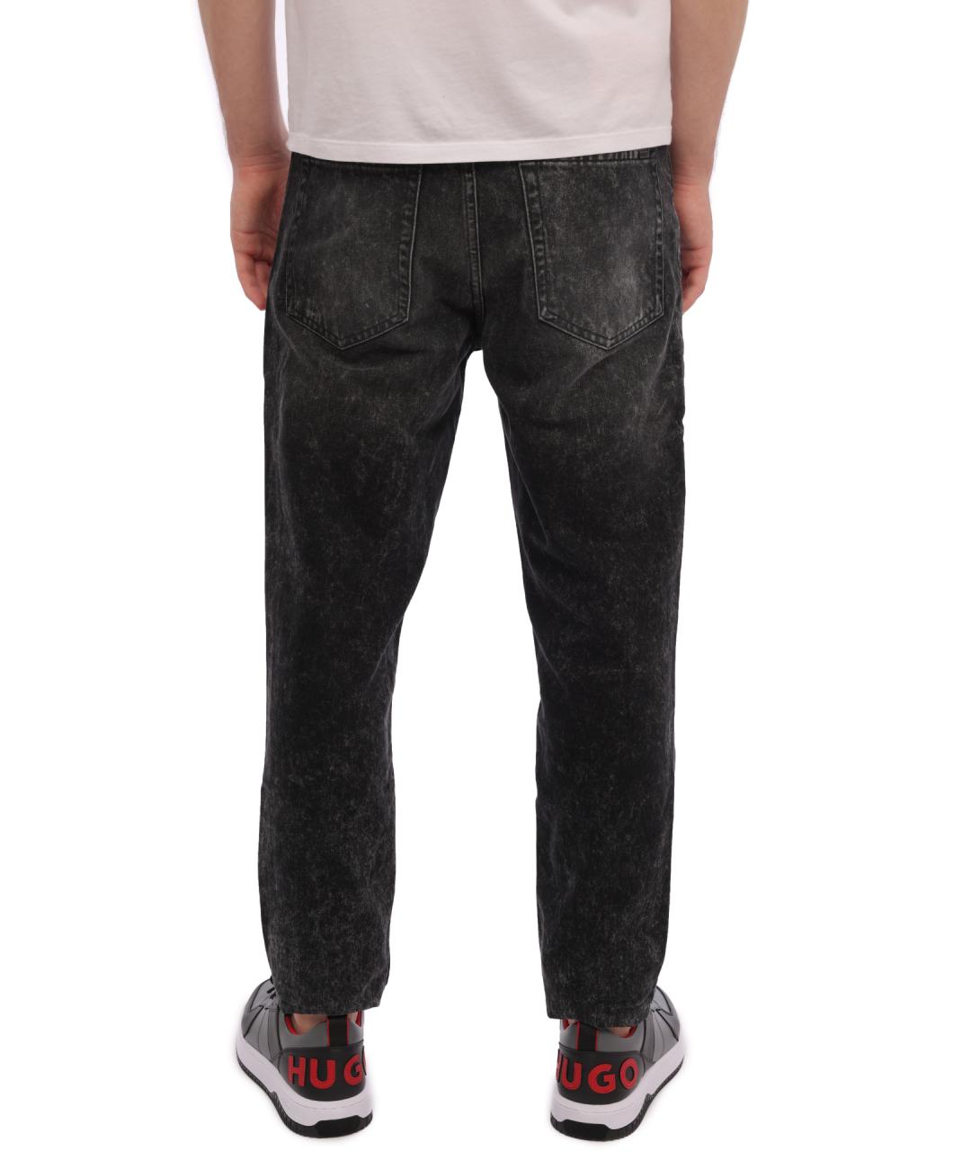 HUGO Серые хлопковые прямые джинсы, фото 4