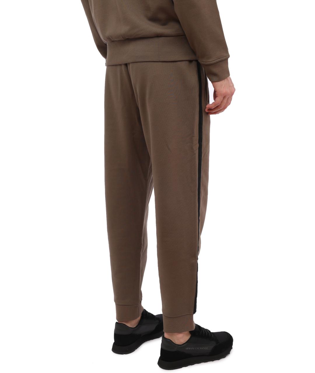 ARMANI EXCHANGE Коричневые хлопковые повседневные брюки, фото 4