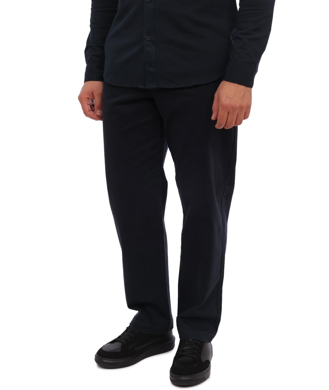 ARMANI EXCHANGE Синие хлопковые повседневные брюки, фото 3