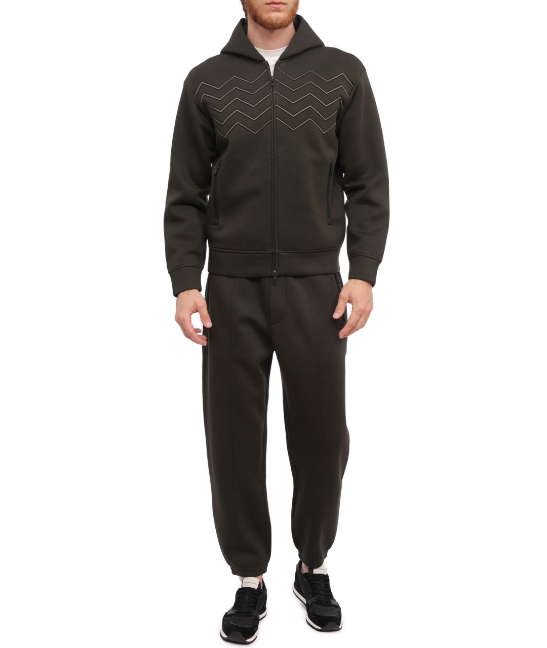 EMPORIO ARMANI Хаки повседневные брюки, фото 2