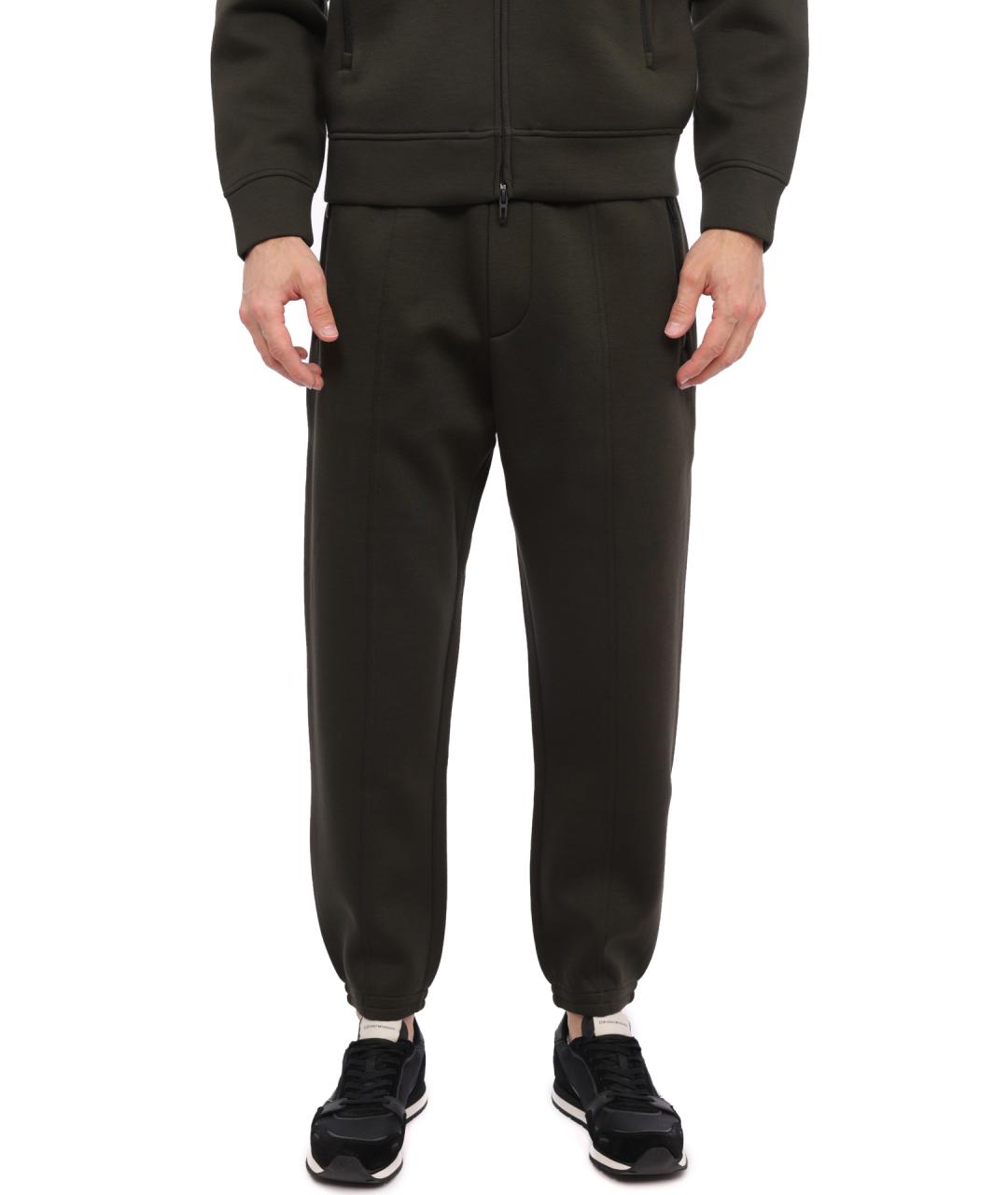 EMPORIO ARMANI Хаки повседневные брюки, фото 1