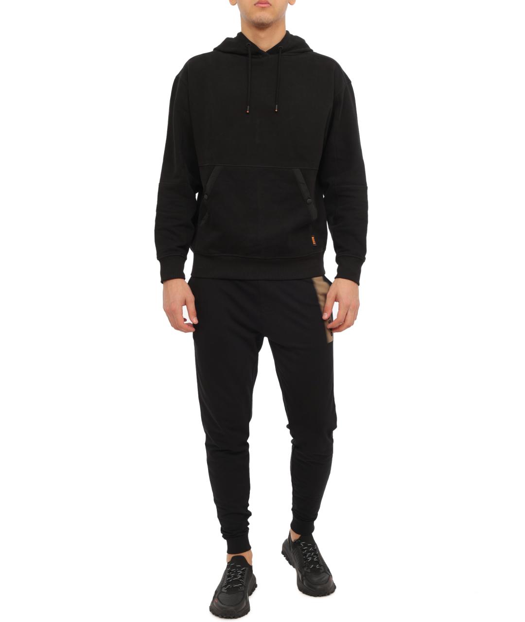 HUGO BOSS Черные хлопковые повседневные брюки, фото 2