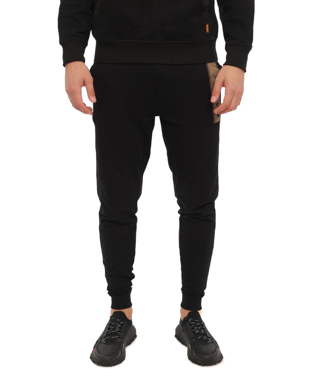 HUGO BOSS Черные хлопковые повседневные брюки, фото 1