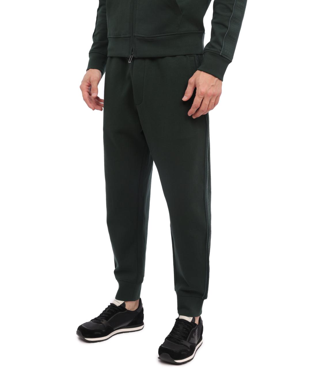 EMPORIO ARMANI Зеленые повседневные брюки, фото 3