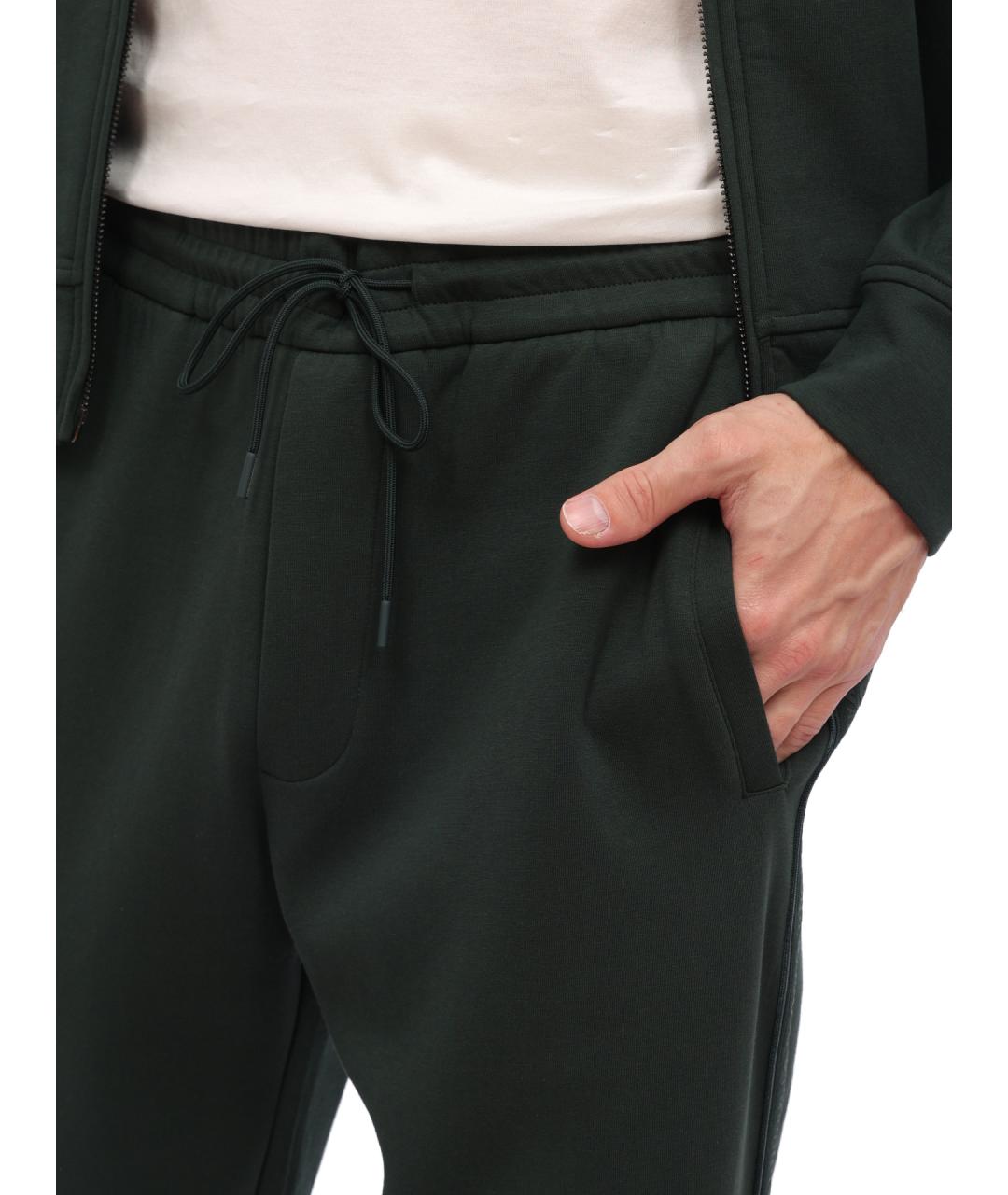 EMPORIO ARMANI Зеленые повседневные брюки, фото 5