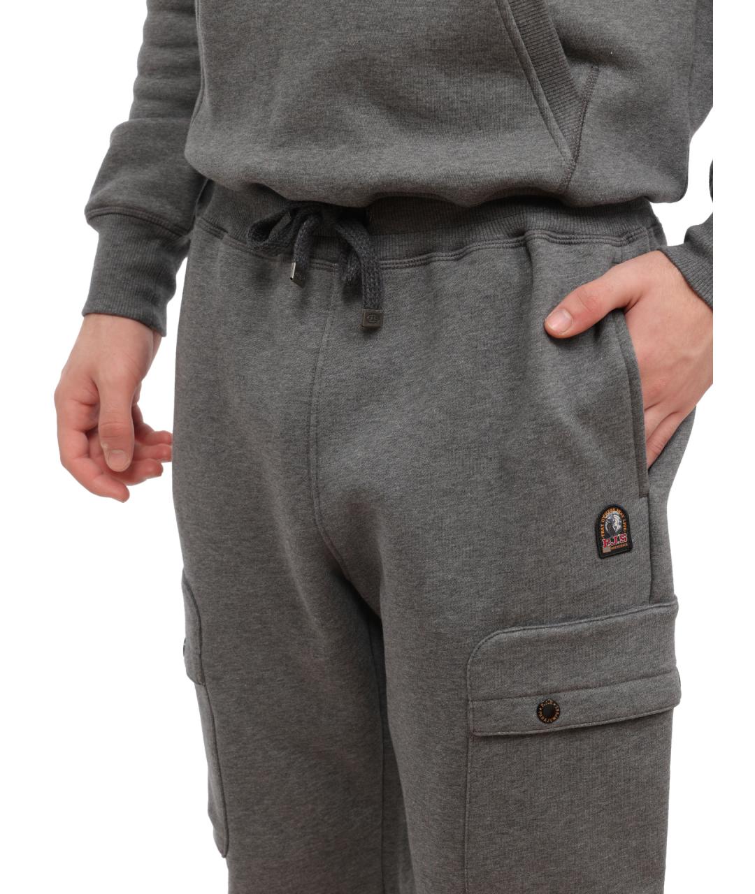 PARAJUMPERS Серые хлопковые повседневные брюки, фото 5