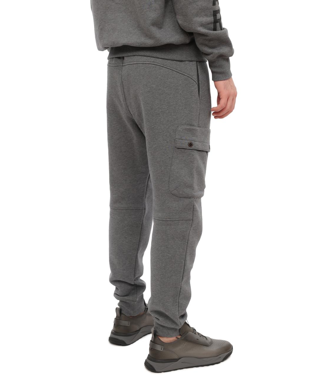 PARAJUMPERS Серые хлопковые повседневные брюки, фото 4