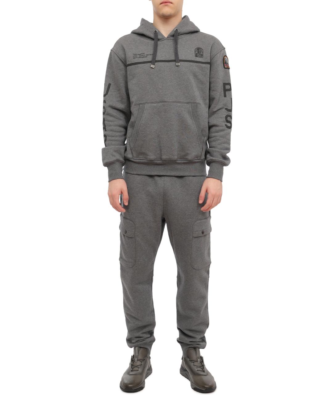 PARAJUMPERS Серые хлопковые повседневные брюки, фото 2