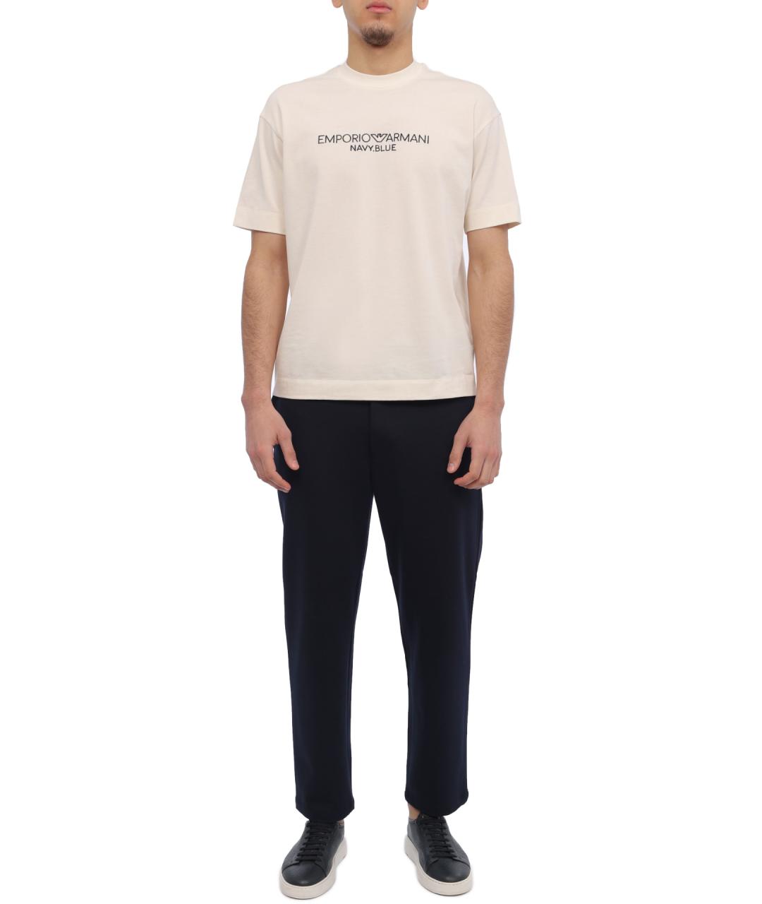 EMPORIO ARMANI Синие повседневные брюки, фото 2