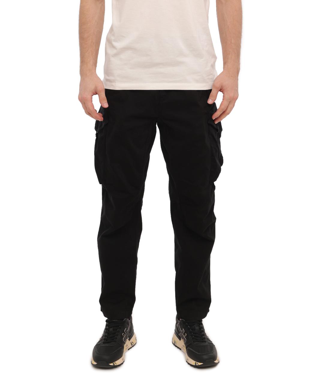 CP COMPANY Черные хлопковые повседневные брюки, фото 6