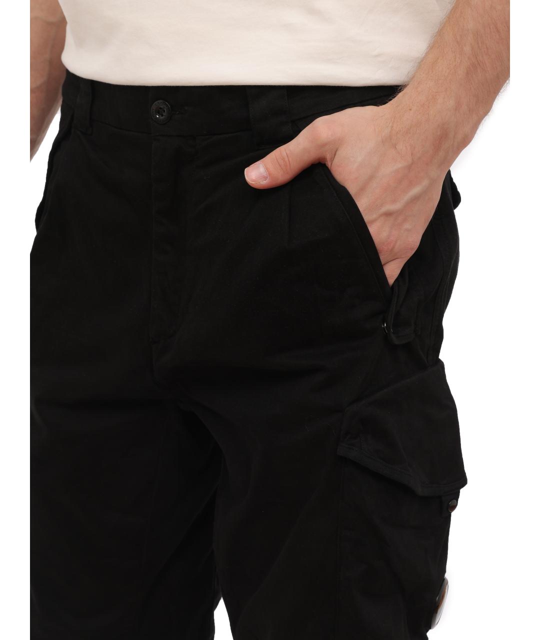 CP COMPANY Черные хлопковые повседневные брюки, фото 4