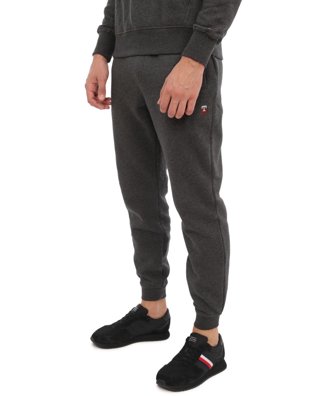 TOMMY HILFIGER Серые хлопковые повседневные брюки, фото 3