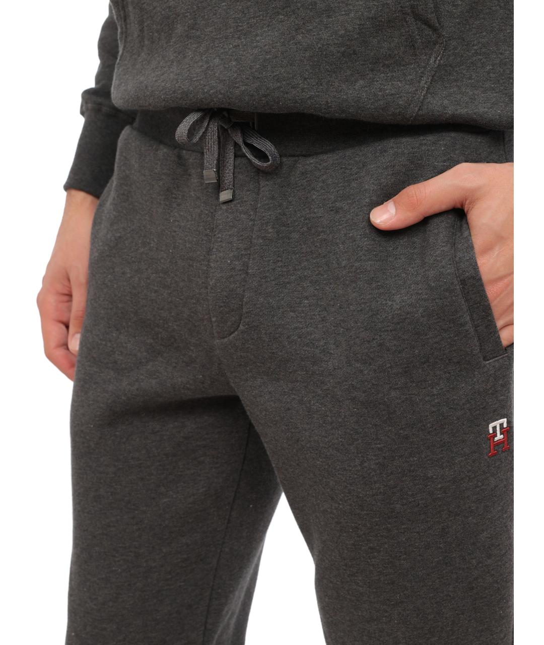 TOMMY HILFIGER Серые хлопковые повседневные брюки, фото 5