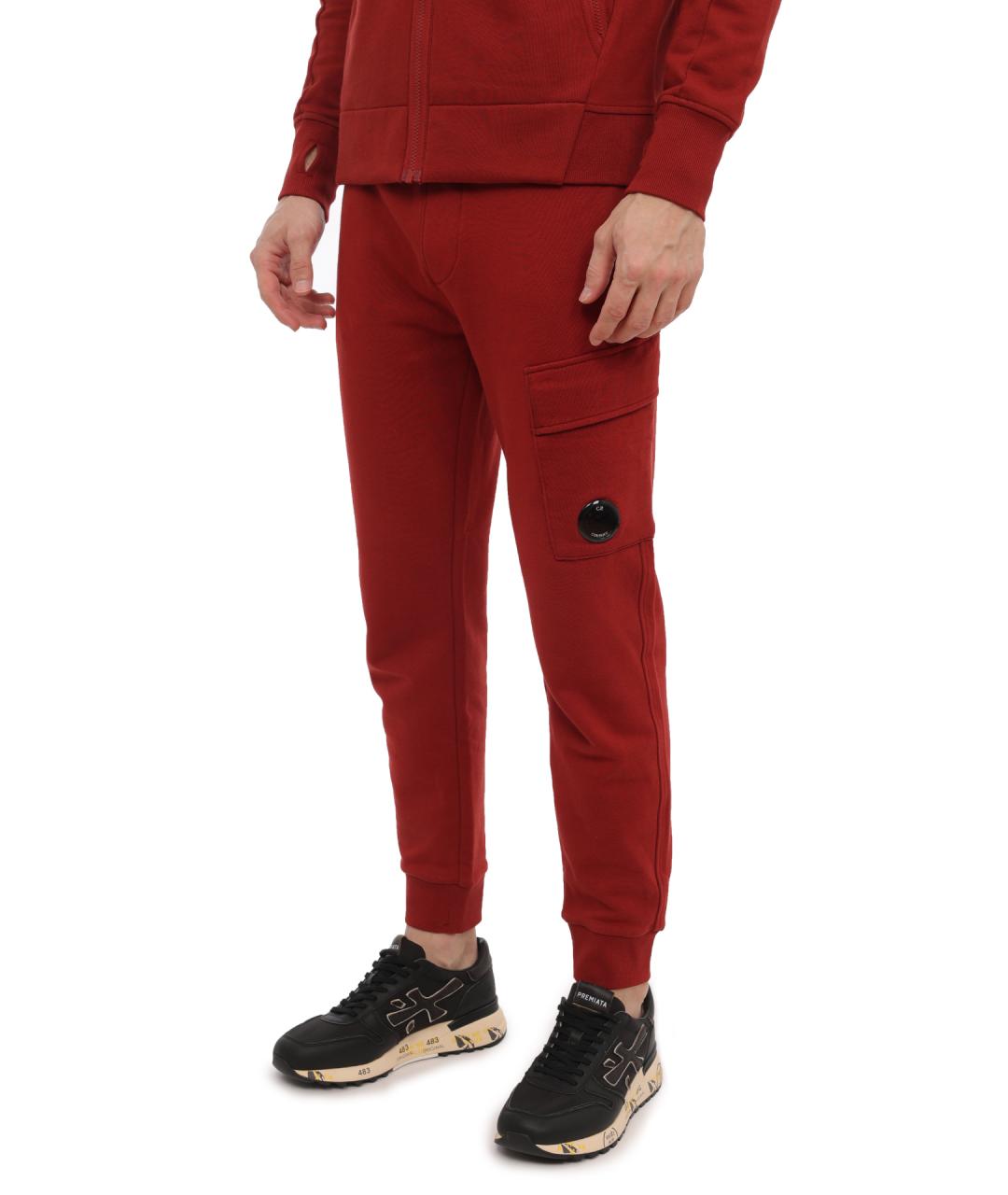 CP COMPANY Красные хлопковые повседневные брюки, фото 3